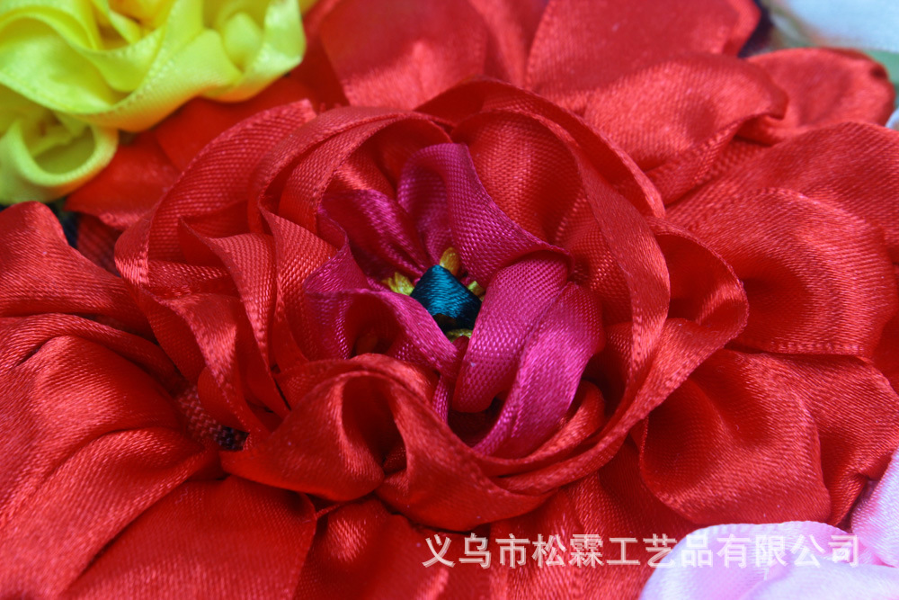 Oujin nianhua cinta bordado fábrica impresión en color directo pintura colgante caliente flor Idioma sala de estar entrada pintura decorativa