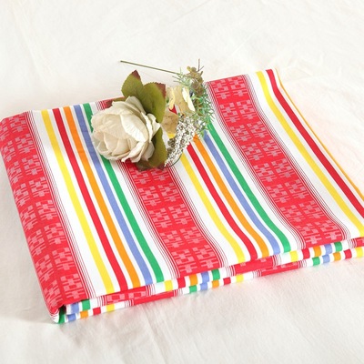 National old-fashioned sheet quilt with cotton wadding Single stripe Yuriko size Quilt cover Yuriko