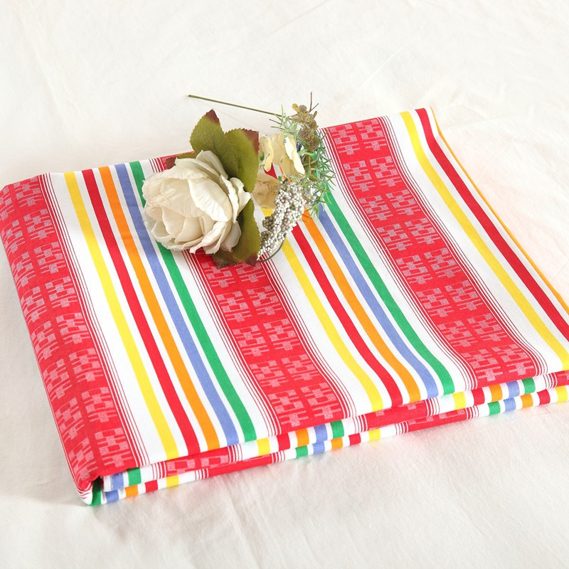 National old-fashioned sheet quilt with cotton wadding Single stripe Yuriko size Quilt cover Yuriko