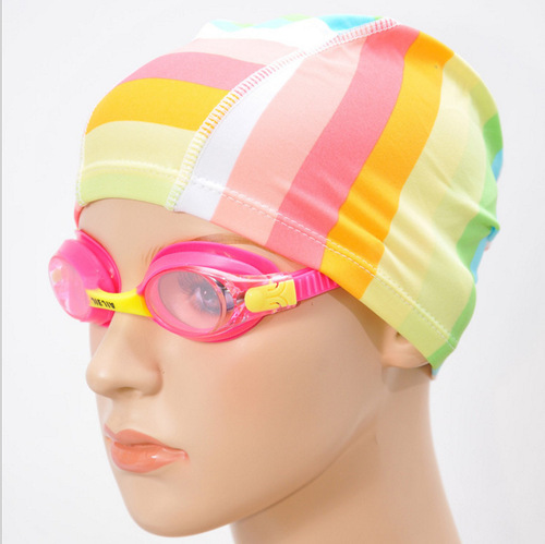 Wholesale solid color cloth swimming caps for men and women, comfortable swimming caps for adults, boys and girls, long hair swimming caps