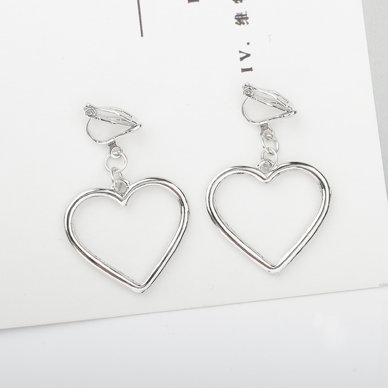 Hollow Peach Heart Love Earrings Earrings Handmade Handmade Wholesale display picture 9