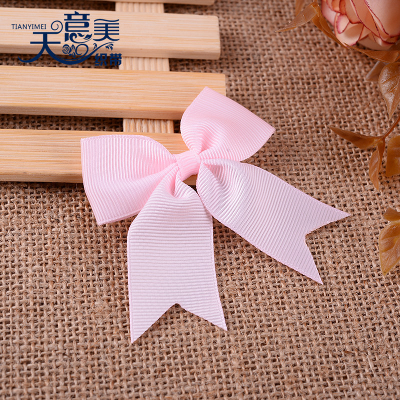 Rosa 2,5 cm costilla con arco de cola de milano estilo coreano accesorios de ropa arco