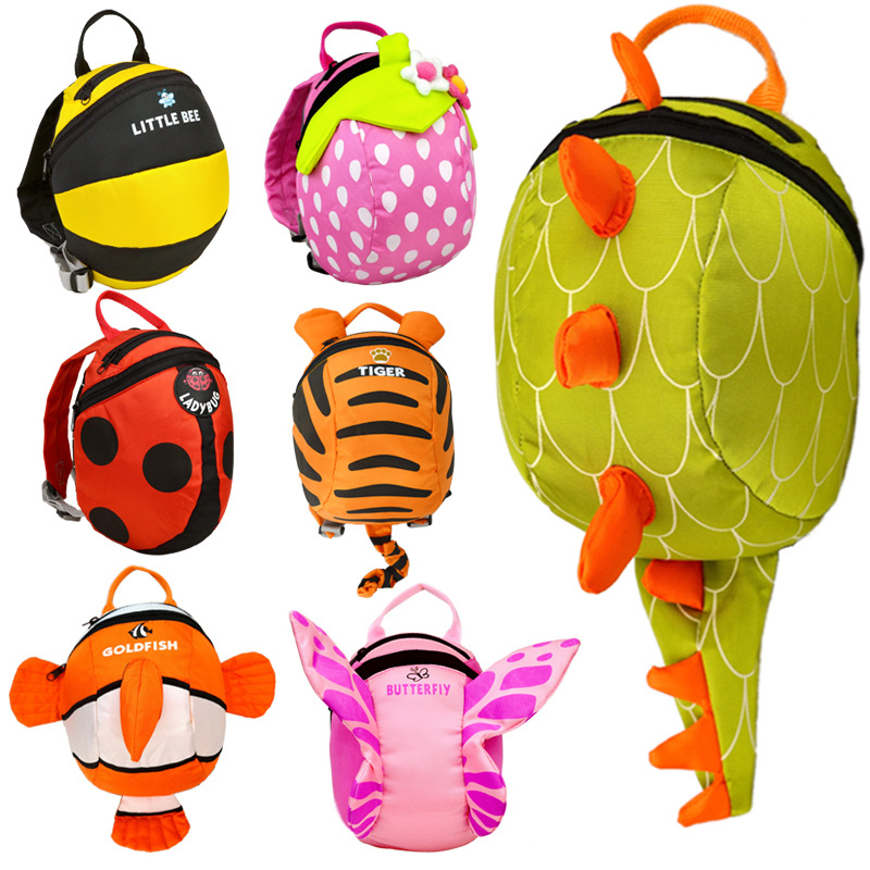 儿童防走失包 婴幼儿防走丢小书包 宝宝卡通可爱3D立体动物背包|ms