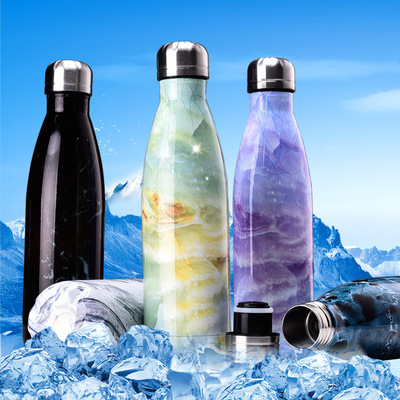 Cross border Specifically for Coke vacuum cup Marble fashion customized Water cup advertisement gift Daily glass On behalf of