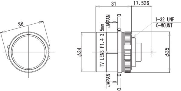 KOWA 兴和　1/2"手动光圈镜头LM4NCR