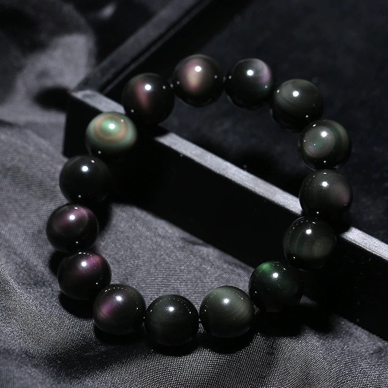 Stall питания лучшие продажи природных обсидиан браслет Радужный глаз браслет мужчин и женщин с источником производителей оптом