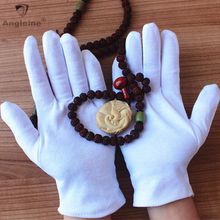 直銷酒店司機白色加厚棉毛作業手套  電子廠檢查禮儀工作白手套