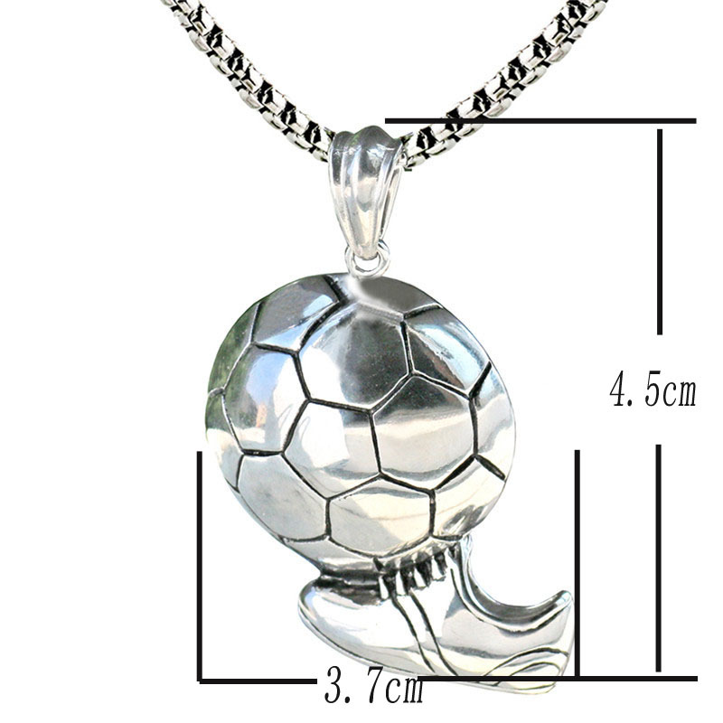 Großhandel Turnschuhe Fußballschießen Anhänger Anhänger Edelstahl Halskette Nihaojewelry display picture 1