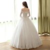 The new version of the wedding the bride wedding dress a long sleeved lace shoulder tailing thin summer Dichun Qi