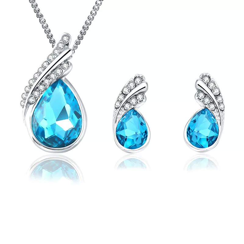 Accessory, crystal necklace, chain, set, wholesale