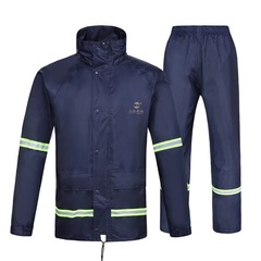 Heaven T093A glow-in-the-dark double-layer thick outdoor rain jacket and rain pants set for engineering, firefighting, greening, and sanitation workers