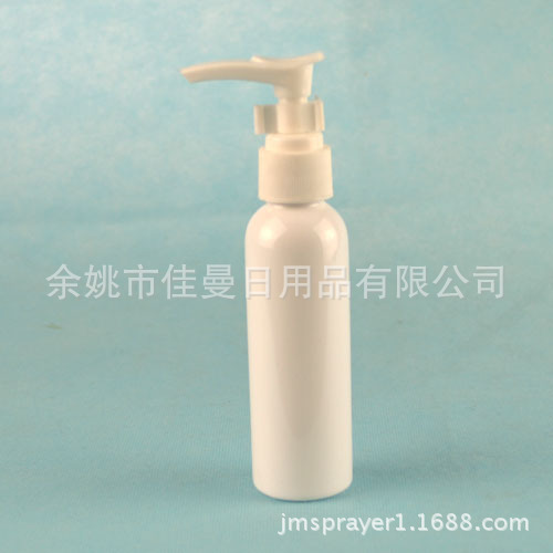 供应60ml白色圆肩瓶压嘴瓶化妆品分装用塑料瓶精油瓶香水瓶