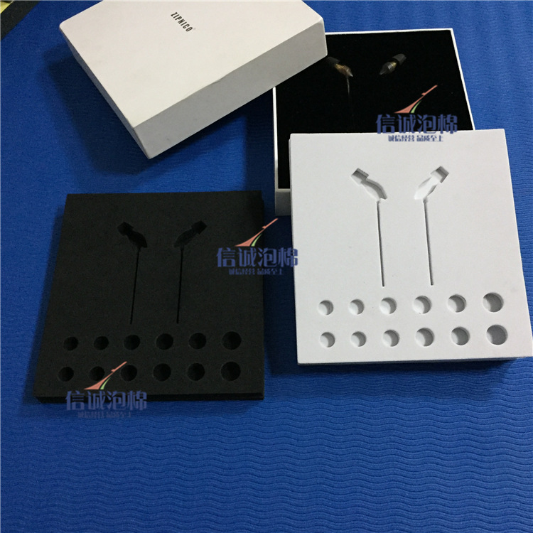 耳机包装盒海绵填充 精美耳机盒海绵内垫 黑色EVA内衬 手机耳机盒