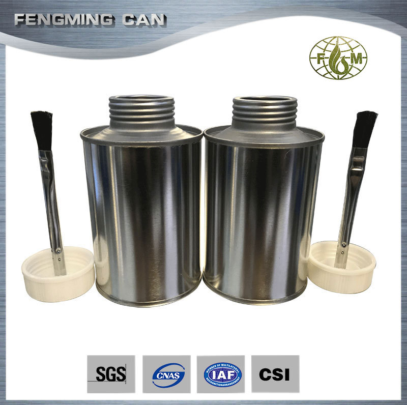 厂家直供250ML轮胎胶水罐 螺纹口轮胎胶水罐 带毛刷补胎胶水罐