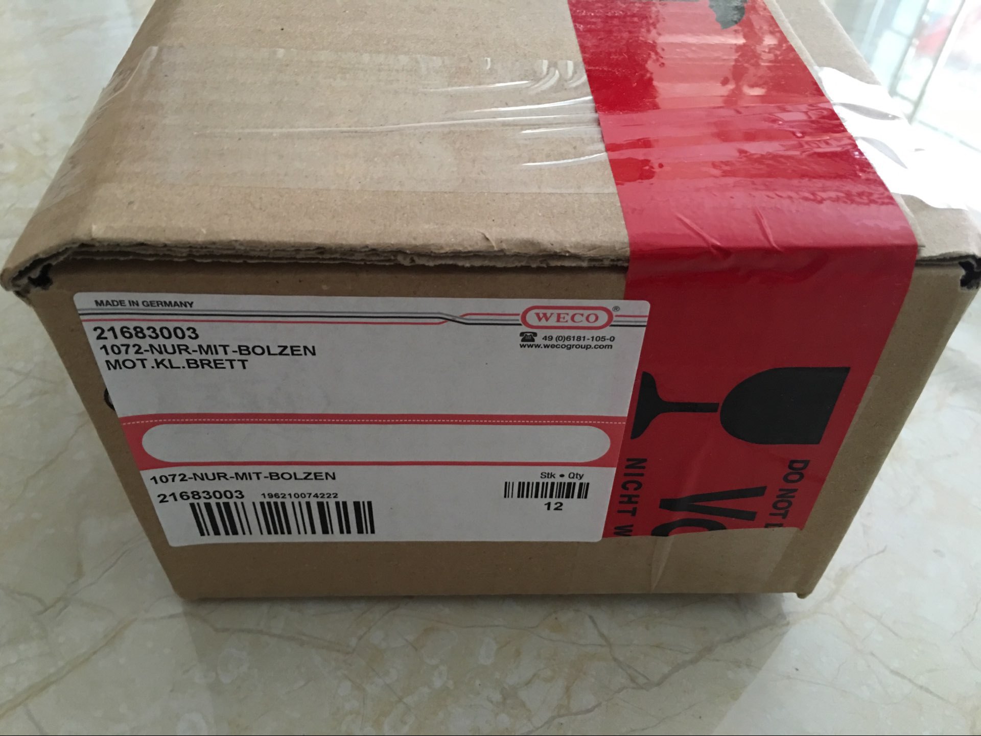 WECO   1072-NUR-MIT-BOLIEN   现货