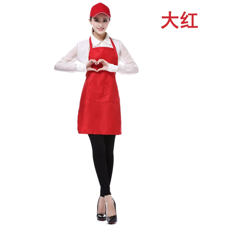 Производители оптовые женские фартук индивидуальный водонепроницаемый кухонный бытовой горячий горшок для маникюрного магазина рекламный фартук индивидуальный логотип