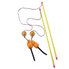 Factory spot teasing cat stick teasing cat pole pets teasing cat stick cat toy, feather pole color cat ball cat toy ball