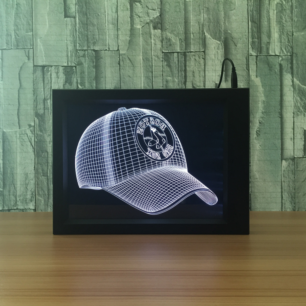 3d灯 相框触摸遥控 led灯 小夜灯 棒球手套