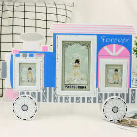 创意时尚火车款组合卡通儿童婚纱艺术相框 相框批发 礼品