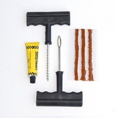 Car Tyre Repair Kit with Small Size Puncture Repair Tools, Motorcycle Fast Tyre Seal Strip 6-Piece Set for Repair