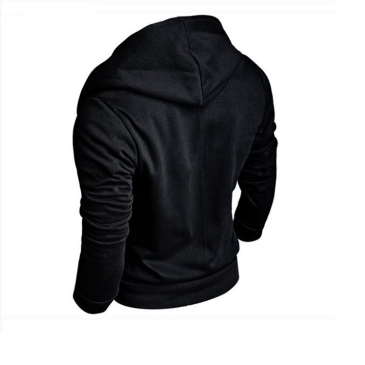 New Fall Solid Color Hooded Sweater For Men