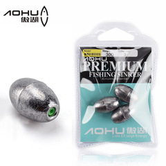 Aoluhu Heavy-duty Plastic Core Olive Lead Drop Shot Fishing Rig New Small Packaging