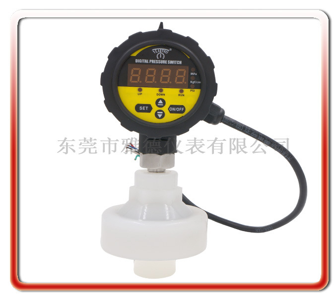 专业压力表厂家PP隔膜式数显压力表数显电接点隔膜压力表