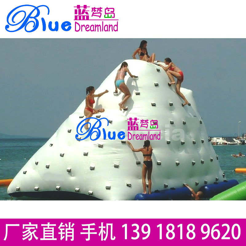 大型充气水池 水上攀岩 冰雪世界 海上乐园 水上滑梯 水上冰山|ms
