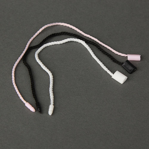 Multi-color bullet hanging beads, cylindrical hanging tag hanging rope, polyester thread, wax thread, clothing universal tag thick rope wholesale