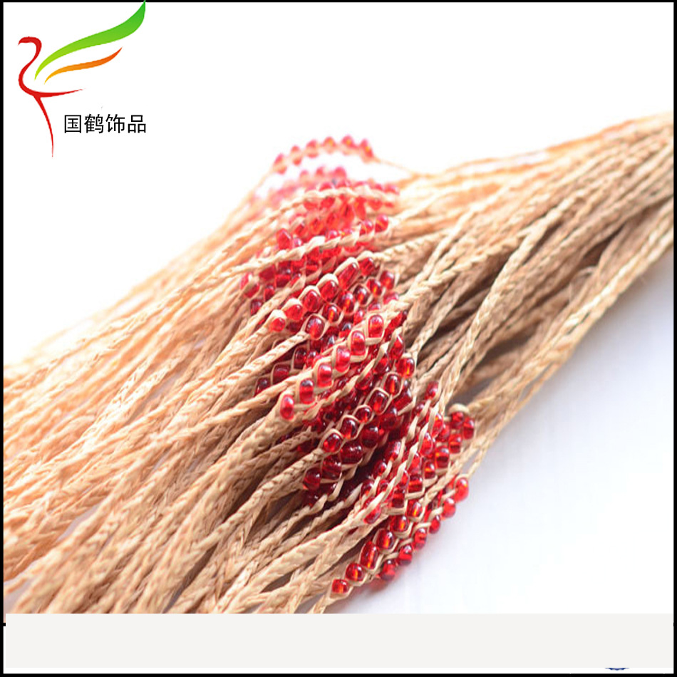 拉菲草6颗米珠手链18