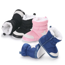 冬季男女寶寶高幫棉鞋軟底雪地靴五角星嬰兒棉靴0-1歲保暖學步鞋