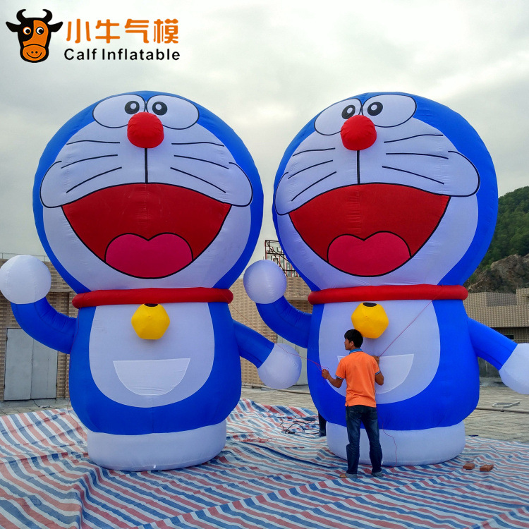 充气卡通机器猫充气模型叮当猫气模定做大型充气卡通厂家定制