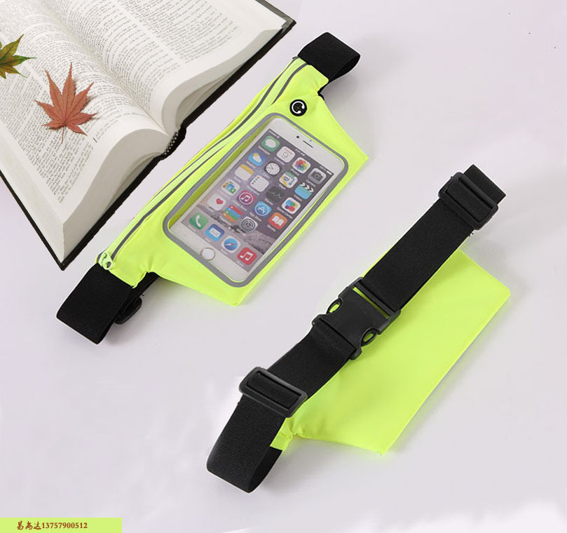 outdoors Light and thin motion Water splashing Mobile phone bag pvc screen Touch screen Mobile phone bag run Waist pack Manufactor wholesale