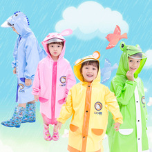 萌小蝟  環保兒童雨衣 書包位小中大童學生雨披 反光條 可印LOGO