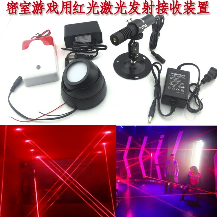 Тайная комната Игра с красным лазерным передающее и принимающее устройство Лабиринт Реквизит Лазерный луч Live Chamber of Secrets Escape Set