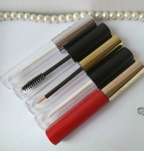High-end DIY bottle blowing round transparent lip tube eyeliner tube mascara tube 10ml empty tube professional makeup packaging material
