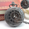Silver white double-sided polishing cloth, retro pocket watch, antique necklace suitable for men and women, Birthday gift