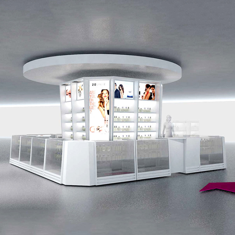 化妆品展柜 护肤品背柜 彩妆展示柜 化妆品高柜 烤漆展示柜厂