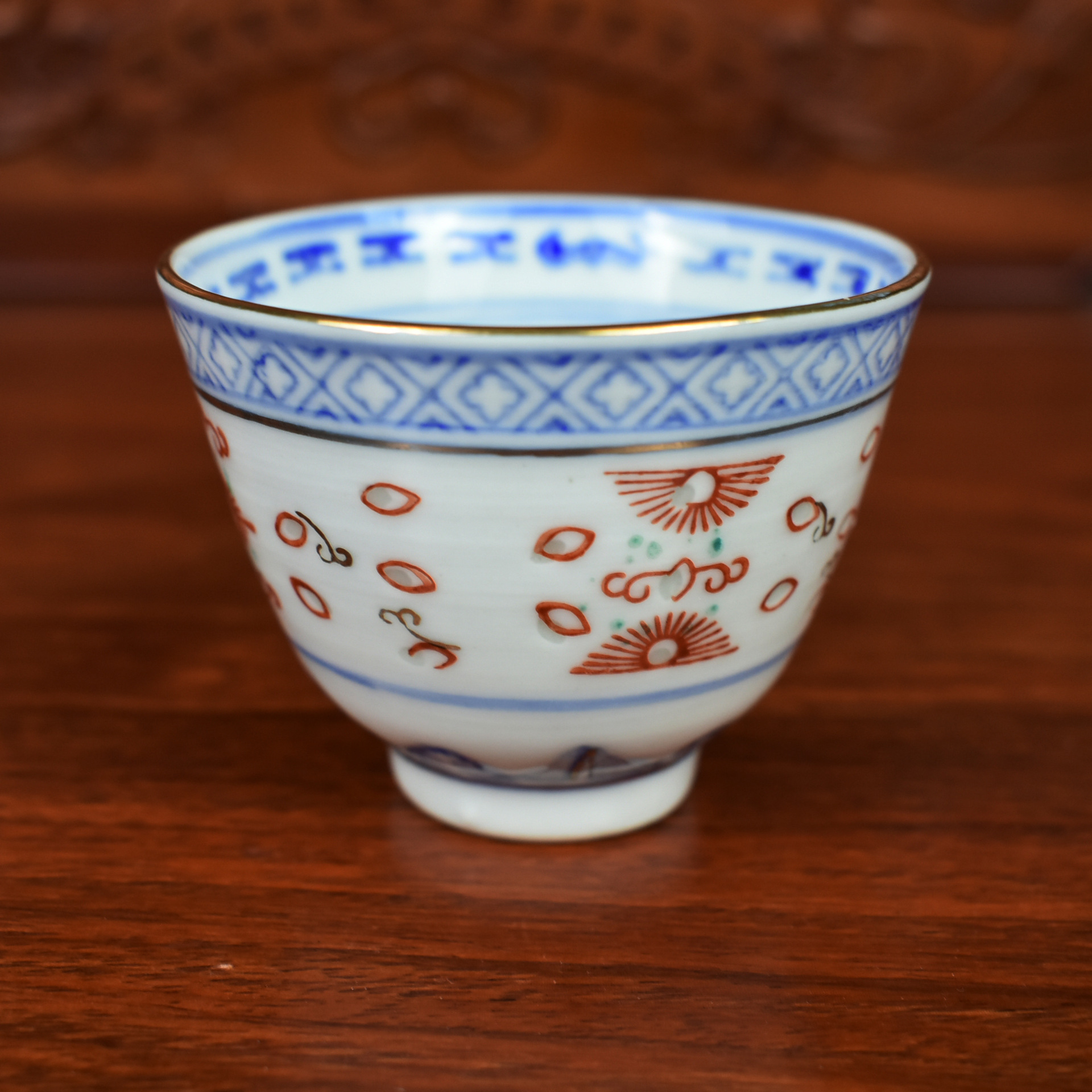 Jingdezhen Revolution Add cargo Blue and white Exquisite Kung Fu Cup