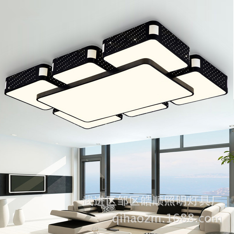 厂家直销长方形客厅灯大气led吸顶灯灯简约餐厅卧室灯饰天空之城|ms