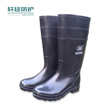 丽泰黑色高筒雨靴男女式劳保雨鞋防滑耐酸碱耐油PVC食品靴