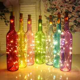 酒瓶灯 发光玻璃瓶灯 酒吧餐厅咖啡店装饰玻璃灯 led星空玻璃酒瓶