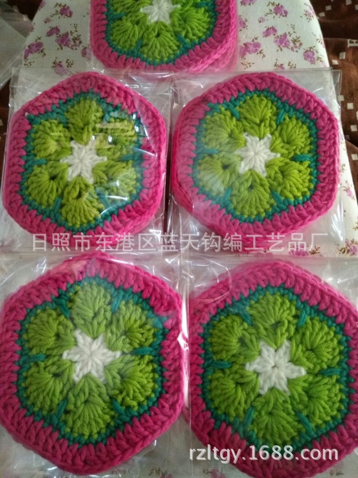 供应手钩花、手钩钩针毛线花