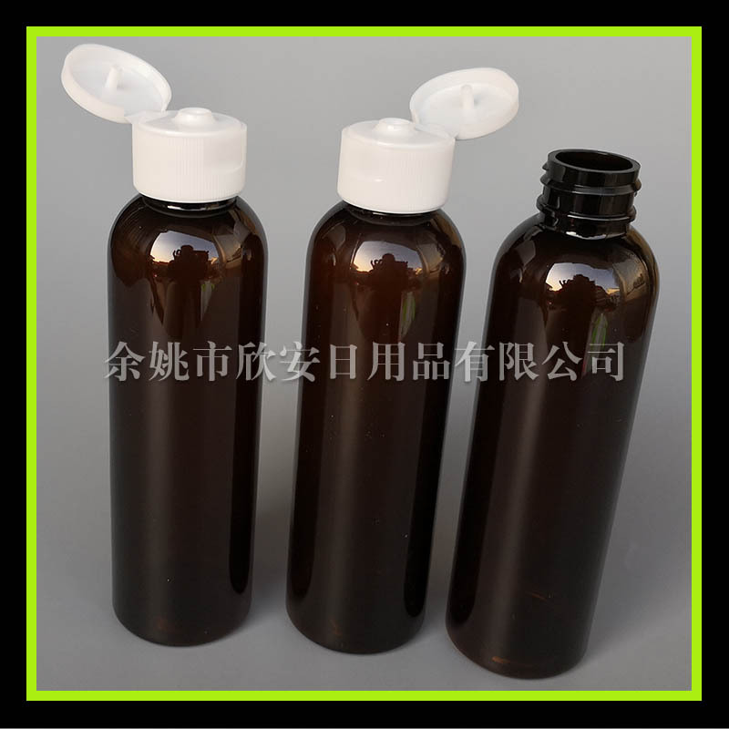翻盖茶色pet瓶150ml乳液瓶 护肤液瓶 化妆品分装瓶 纯露瓶