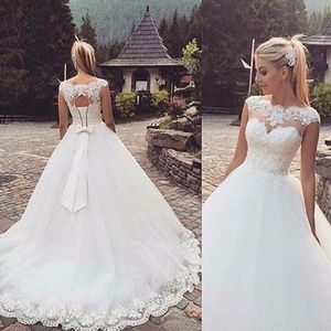  new Korean version of the bride white lace nuptial dress short sleeve trailing dress eBay Sweet Princess