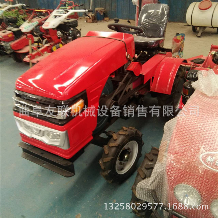 轮式低矮四驱旋耕机 农用两驱四轮拖拉机 耕地松土旋耕机
