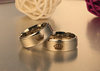 Her King His Queen ring couple titanium steel ring cross -mirror foreign trade jewelry wholesale