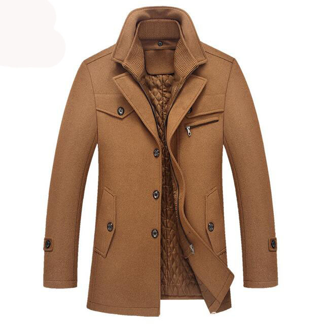 2023 abrigo de hombre Otoño e Invierno chaqueta de hombre collar chaqueta de lana de hombre más tamaño chaqueta de lana ropa de hombre image 3