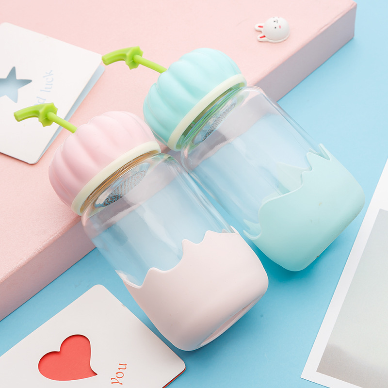 originality Pumpkin Water cup new pattern lovely Glass glass student transparent Water cup customized advertisement Gift Cup LOGO