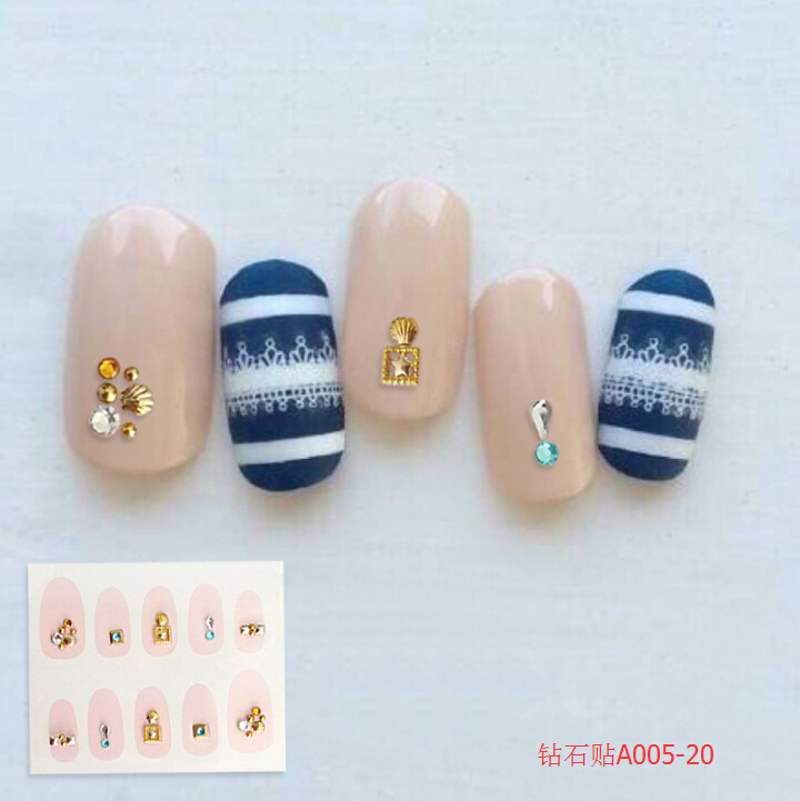 New fashionable diamond-shaped nail stickers, diamond nail stickers for decoration, Korean DIY 3D diamond customization detail image 6